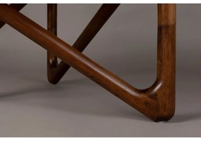 Măsuță de cafea maro rotundă cu blat din sticlă ø 80 cm Naia – Dutchbone