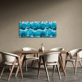 Tablou - Marea, abstracție (120x50 cm)