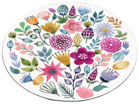 Covor de bucatarie multicolor lavabil anti-alunecare Ø 120 cm