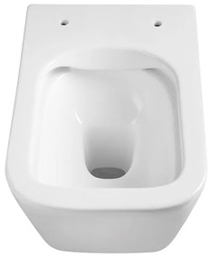 Set vas wc rimless suspendat, dreptunghiular, capac softclose inclus, alb lucios, Foglia Safari
