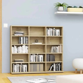 vidaXL Dulap de CD-uri, stejar sonoma, 100x23x89,5 cm, lemn prelucrat