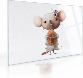 Tablou pe sticlă - Animăluț în acuarelă N⁰2 (70x50 cm)