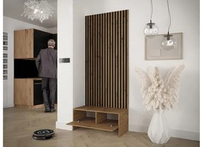Mobilier hol Esmaldos VII (Stejar artisan + Negru) . 1104730