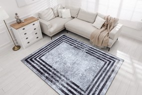 MIRO 51325.805 covor lavabil Geometric, linii anti-alunecare - gri - SECUNDAR-COTATI PRODUSUL