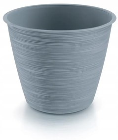 Ghiveci decorativ de flori, rotund, gri, 5.1 L, 23.5x20.7 cm, Furu