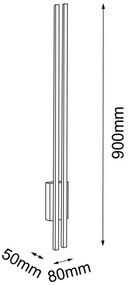 Aplică LED EBORA 2xLED/3,8W/230V Amplex 8243