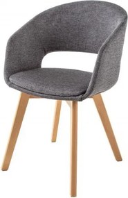 Set 2 scaune design scandinav Nordic Star gri