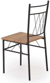 Set masă și scaune Faust 4+1, stejar / negru