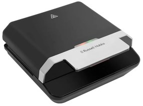Sandwich Toaster Russell Hobbs Creations 26800-56, 750W, 4 felii, Placi neaderente, Incalzire rapida, Indicatoare, Negru/Inox