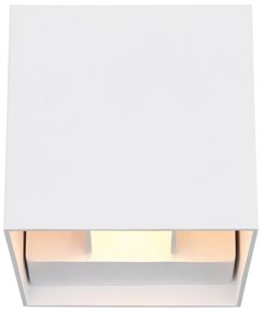 Aplica LED cu spot pentru iluminat exterior design modern IP54 Veronika alb 10x10cm