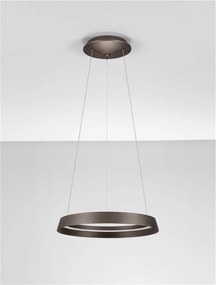 Lustra LED suspendata design modern circular ORMI coffee D-45cm