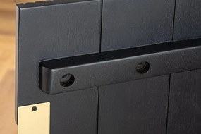 Comoda TV lemn de mango fronturi canelate GATSBY 160cm negru