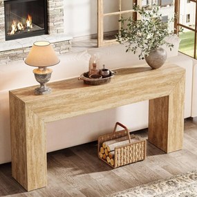 MAM27 - Masa Consola, 160 cm, masuta hol, Imitatie Travertin, living, dining, dormitor - Maro