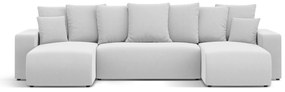 Coltar extensibil Jini in forma de U cu 5 locuri, colt reversibil si tapiterie din tesatura structurala