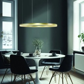 Lustra LED XXL cu telecomanda design modern circular HALO 120 CCT BK