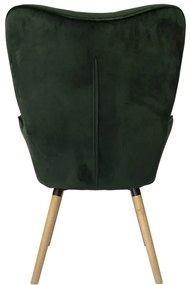 Fotoliu de catifea verde inchis COZY