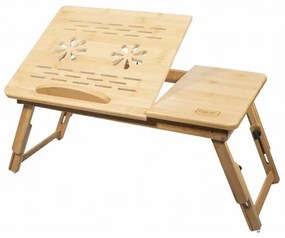 Masa pentru laptop, Artool, pliabila, lemn, natur, 60x30x37 cm