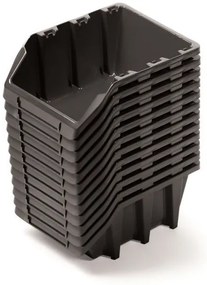 Set de 12 cutii de depozitare fiecare 12 x 7,7 x 6 cm, negru