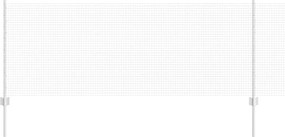 vidaXL Gard cu Stâlp Argintiu 0,8 x 25 m Oțel