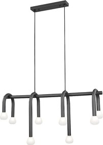 Candelabru suspendat pe cablu DELORI, 8xG9/28W/230V, negru