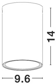 Spot aplicat tavan aluminiu NIDO alb
