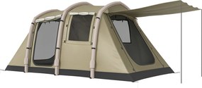 Outsunny Cort gonflabil 5-6 persoane Montare rapidă Cort outdoor pentru camping cu pompă Ferestre din plasă țăruși Prelată frontală | Aosom Romania