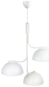 Pendul cu 3 surse de iluminat design modern TULLIO alb