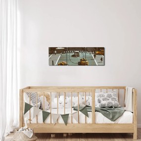 Tablou - New York (cu ceas) (90x30 cm)
