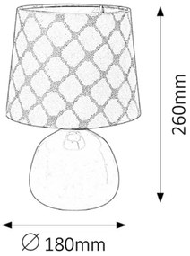Rabalux 4379 - Lampă de masă ELLE E14/40W