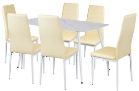 Jenna 6+1 set de sufragerie bej