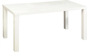 Masă dining extensibilă, alb extra lucios HG, 140-180x80 cm, ASPER NEW TYP 1