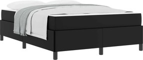 vidaXL Cadru de pat cu saltea Negru 160 x 200 cm țesătură