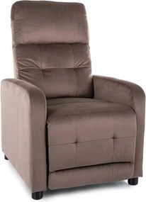 Fotoliu rabatabil OTUS, stofa catifelata cappuccino - Bluvel 38, 66x92