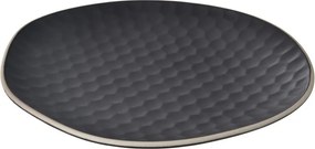 Farfurie neagră pentru servire din gresie Tea Time – Orion