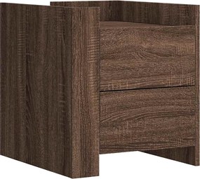 vidaXL Noptieră, stejar maro, 45x50x50 cm, lemn prelucrat