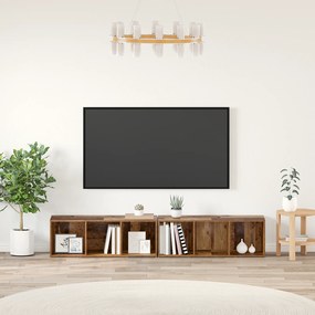 vidaXL Set comodă TV 2 pcs Lemn Vechi Lemn compozit