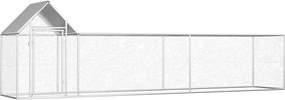 vidaXL Coteț pentru păsări, 5 x 1 x 1,5 m, oțel galvanizat