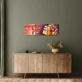 Tablou - Amintiri de vară (cu ceas) (90x30 cm)