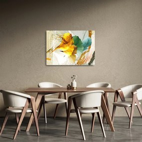 Tablou pe sticlă - Frunze (70x50 cm)