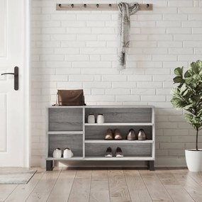 vidaXL Pantofar, gri sonoma, 102x36x60 cm, lemn prelucrat