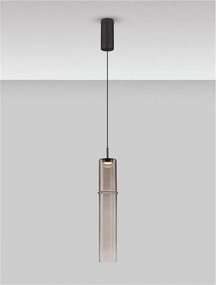 Pendul LED modern, Metal, Sticla, Moca, SANO