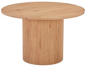 Masă de dining rotundă cu aspect de lemn de plop ø 120 cm Boavista – House Nordic