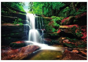 Fototapet autoadeziv cascada în pădure