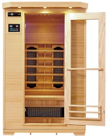 Infračervená sauna/ tepelná kabína Oslo s keramickými radiátormi a drevom Hemlock