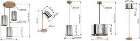 Plafoniera, Cristal K9 fumuriu, 4xE14, Run 80040446 GL