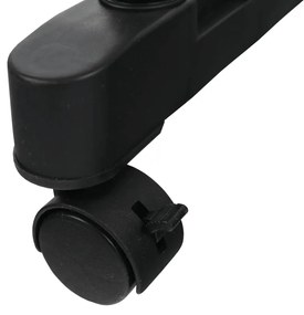 Cuier mobil, inox plastic negru, OLIVER Negru