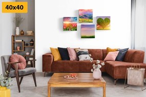 Set tablouri natura în culori pastelate