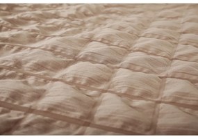 Lenjerie de pat maro din țesătură crep pentru pat de o persoană 140x200 cm Naomi – My House