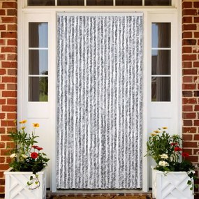 vidaXL Perdea pentru insecte, alb și gri, 100x220 cm, Chenille
