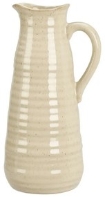 Vaza de gresie/carafă Busara 10,5 x 24 cm, bej